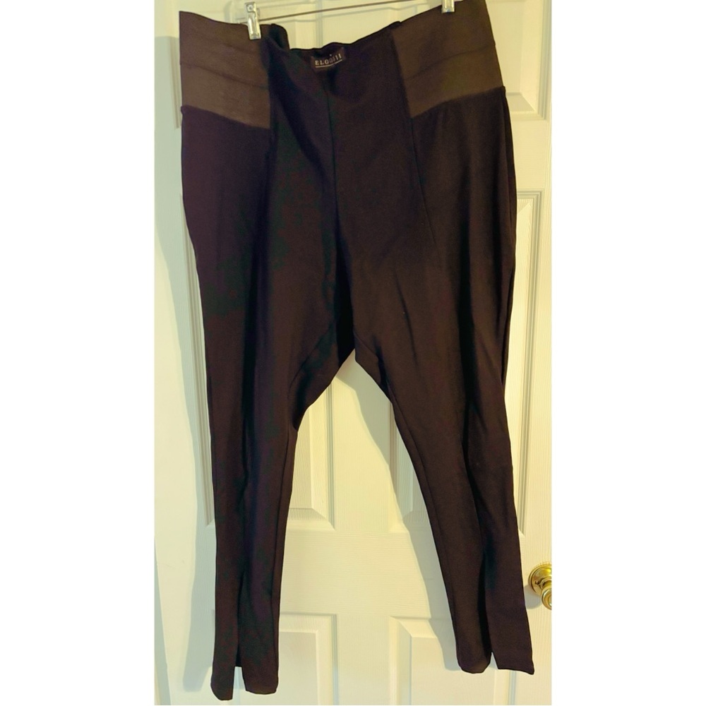 Eloquii Dark Brown/Black Ponte Leggings